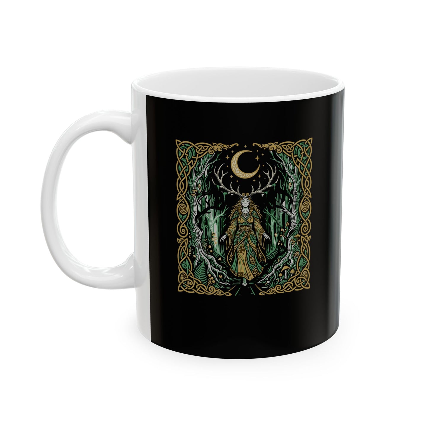Elen of the Ways Goddess of Journey and Guidance Ceramic Mug, (11oz, 15oz)