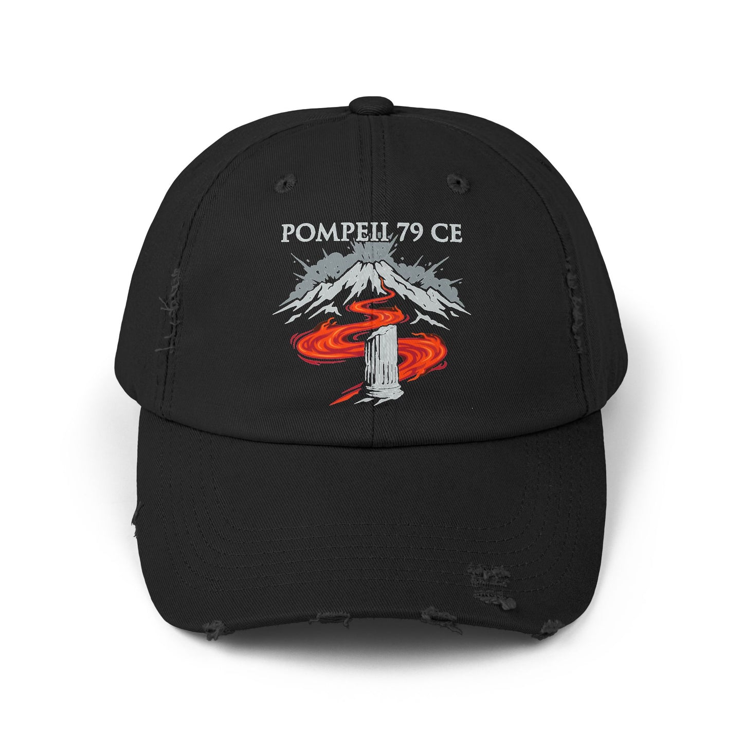 Pompeii 79 CE Vesuvius Unisex Distressed Cap
