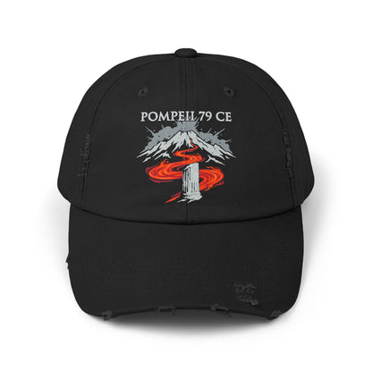 Pompeii 79 CE Vesuvius Unisex Distressed Cap