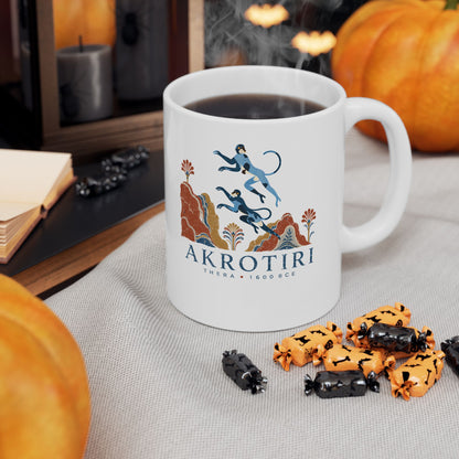 Blue Monkeys Santorini Akrotiri Ceramic Mug, (11oz, 15oz)