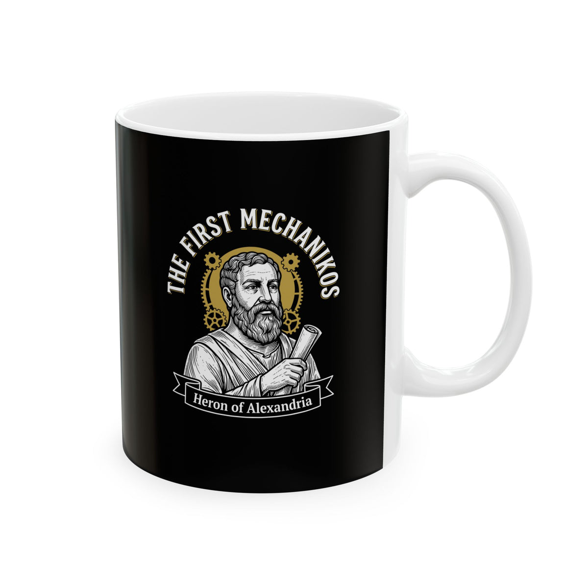 Heron of Alexandria Mechanikos Ceramic Mug, (11oz, 15oz)