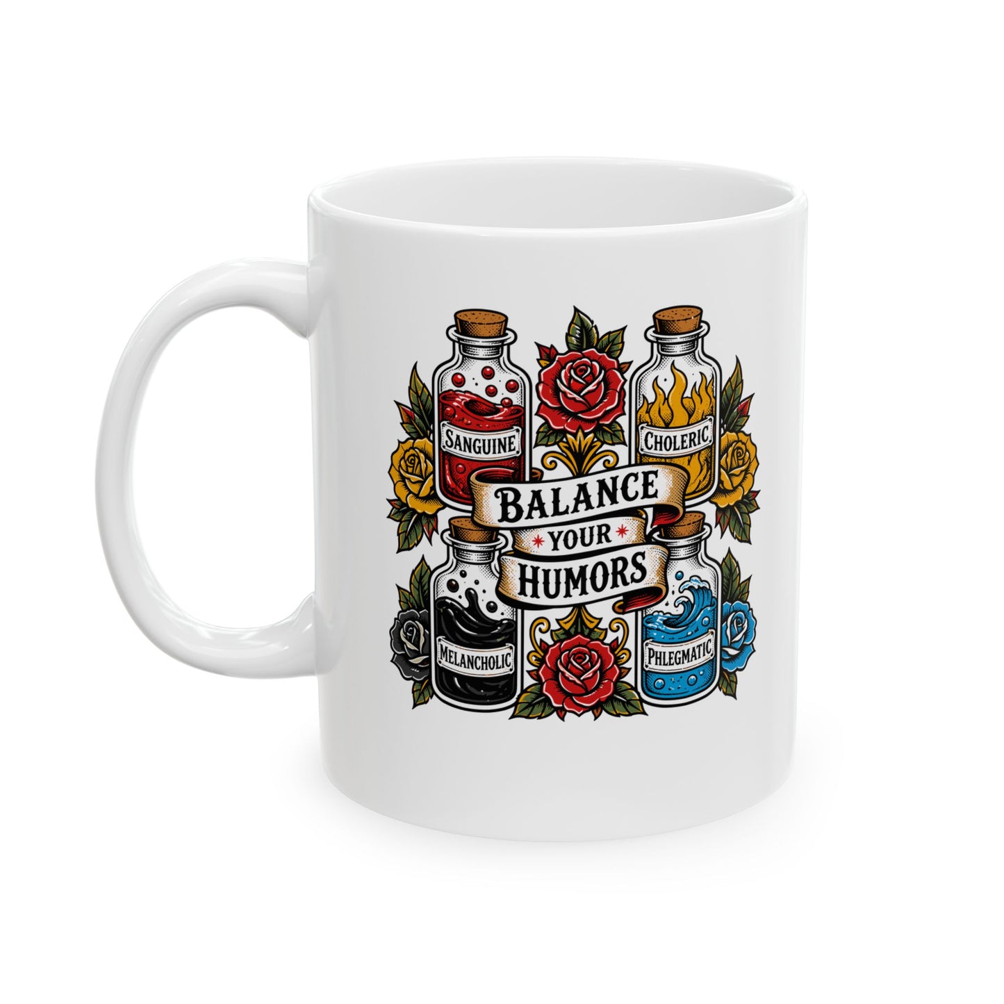 Balance Your Humors Ceramic Mug, (11oz, 15oz)