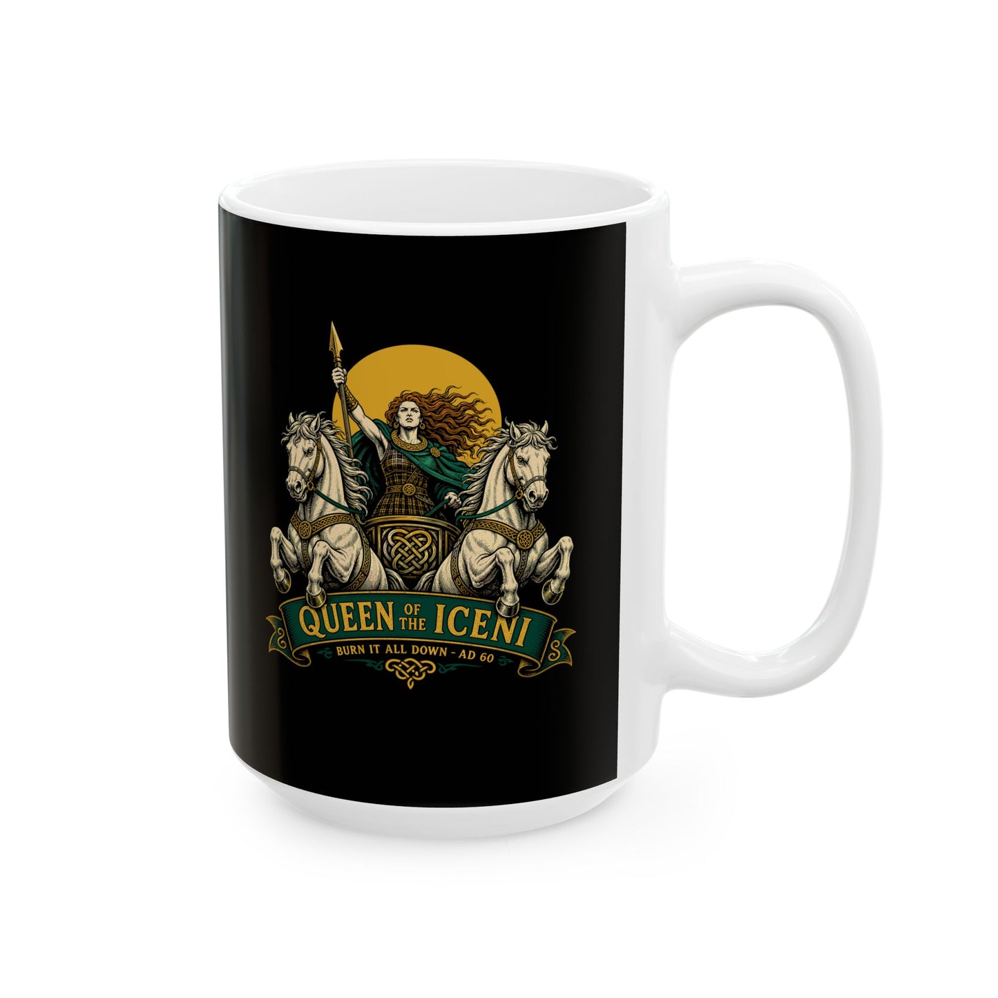Boudica Burn it All Down Ceramic Mug, (11oz, 15oz)
