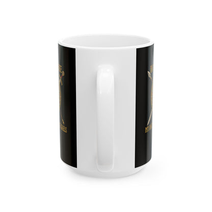 In My Defense Ancestors Were Gaels w/Shield Ceramic Mug, (11oz, 15oz)