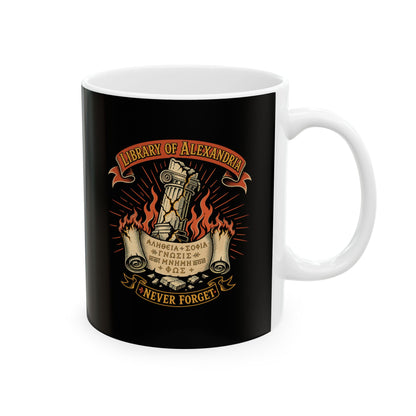 Library of Alexandria Never Forget Ceramic Mug, (11oz, 15oz)