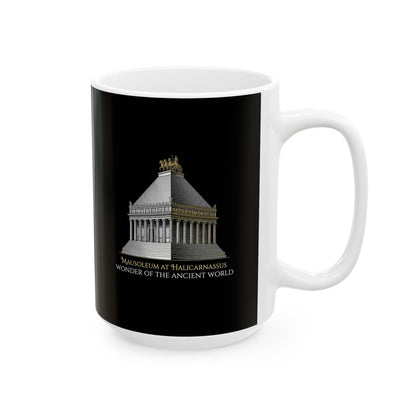 Mausoleum of Helicarnassus Wonder of the World Ceramic Mug, (11oz, 15oz)