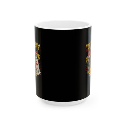 Curse of De Molay Templar Karma Ceramic Mug, (11oz, 15oz)