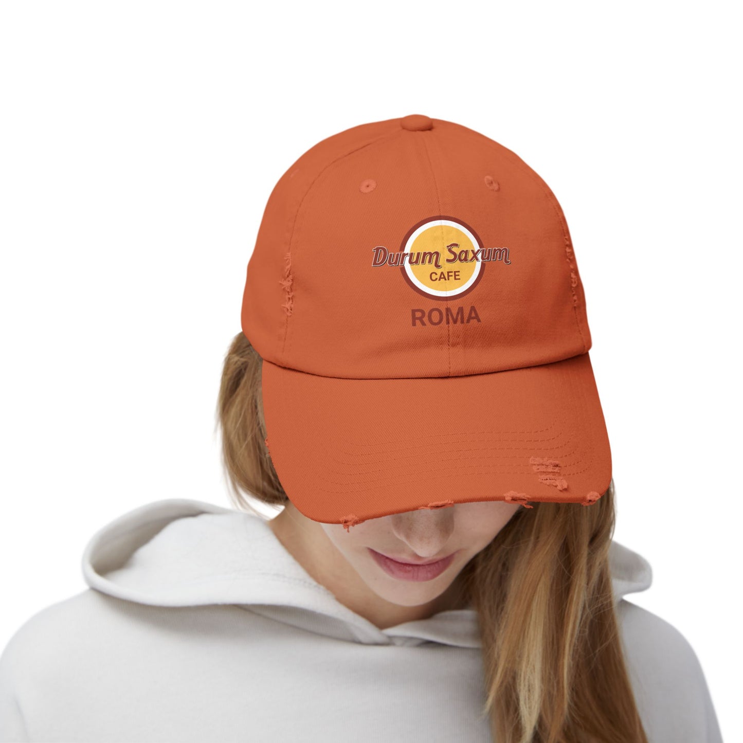 Hard Rock Cafe Roma in Latin  Unisex Distressed Cap