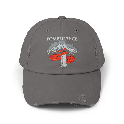 Pompeii 79 CE Vesuvius Unisex Distressed Cap