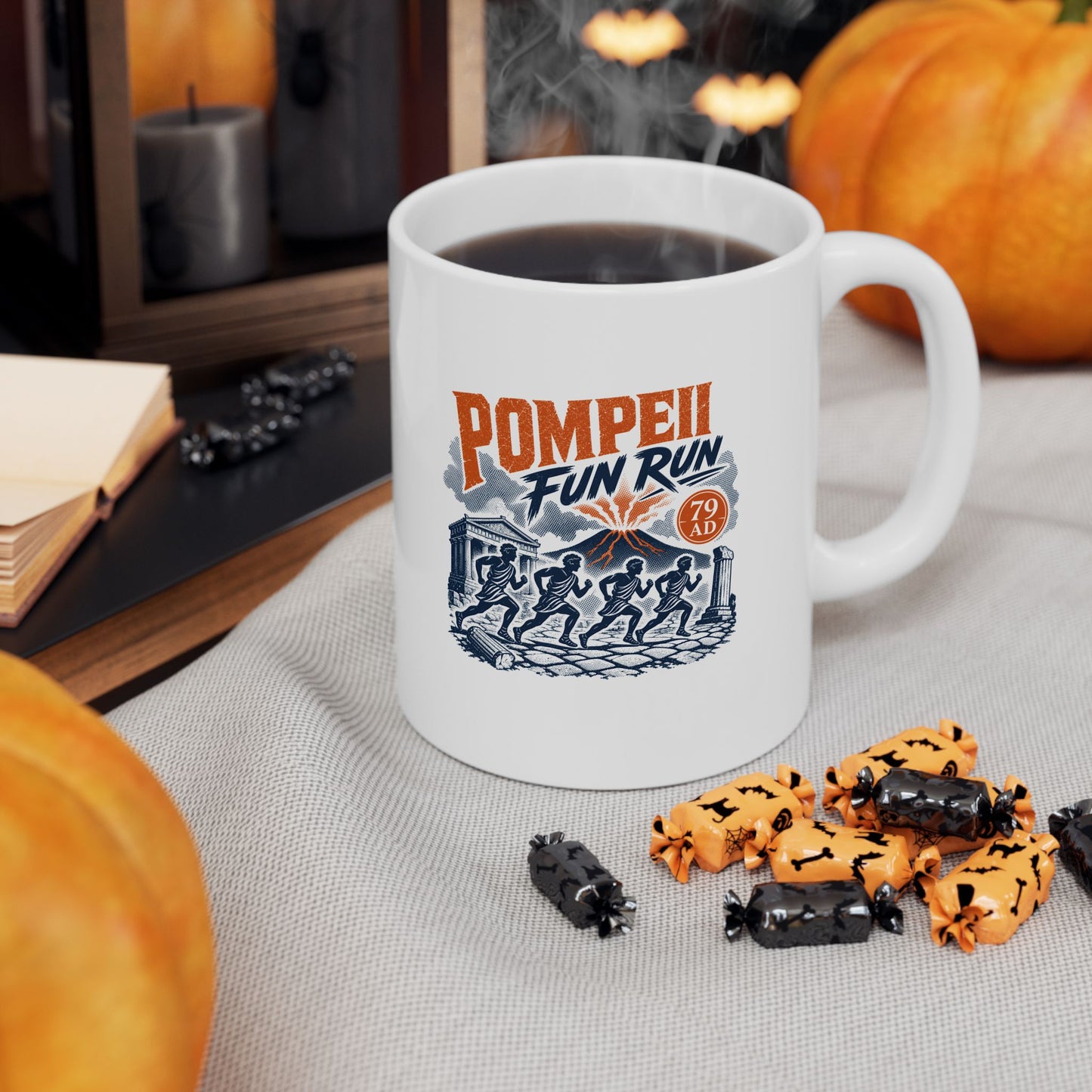 Pompeii Fun Run Poster Style Ceramic Mug, (11oz, 15oz)