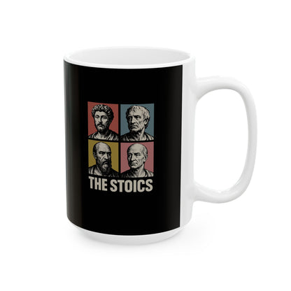 The Stoics Pop Art Ceramic Mug, (11oz, 15oz)