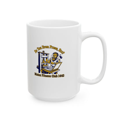 Gutenberg Fitness Club Ceramic Mug, (11oz, 15oz)