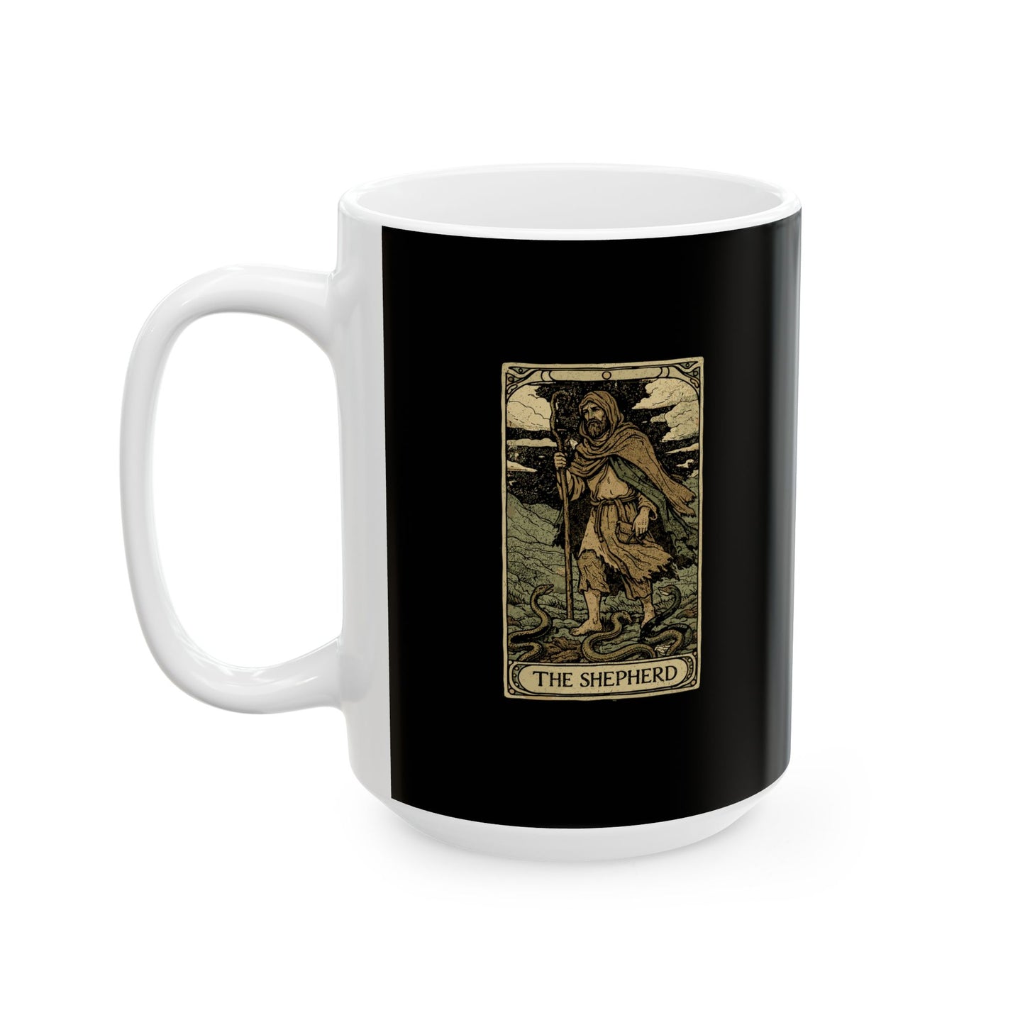 Saint Patrick Shepherd Tarot  Ceramic Mug, (11oz, 15oz)