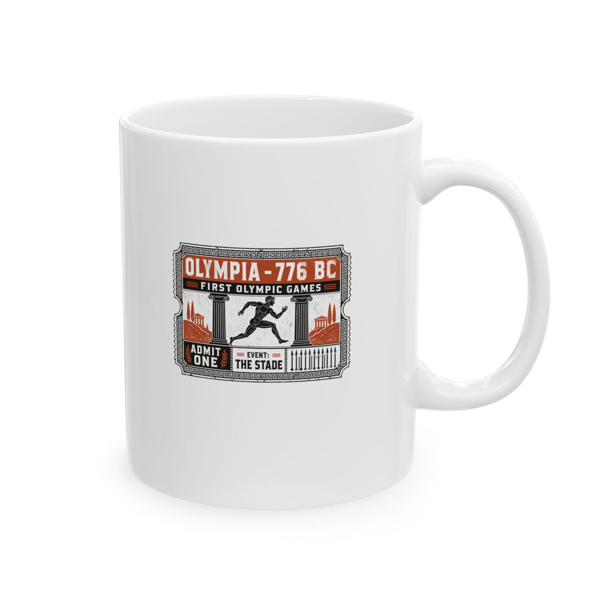 First Greek Olympics Ticket Ceramic Mug, (11oz, 15oz)