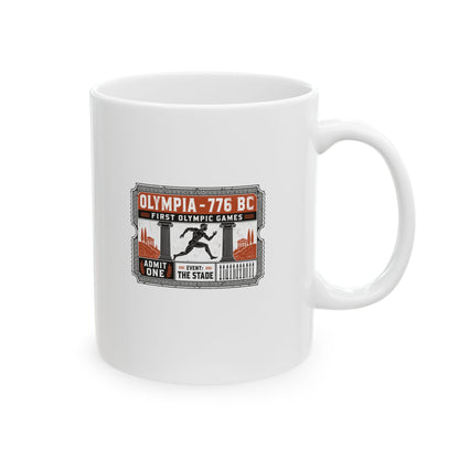 First Greek Olympics Ticket Ceramic Mug, (11oz, 15oz)