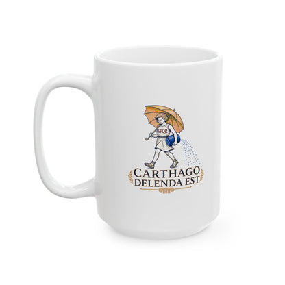 Carthago Delenda Est Morton's Salt Girl Ceramic Mug, (11oz, 15oz)