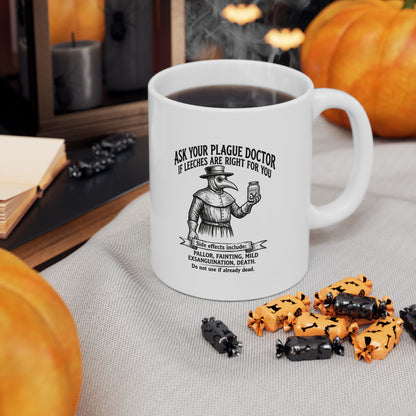Plague Doctor Leeches Ad Ceramic Mug, (11oz, 15oz)