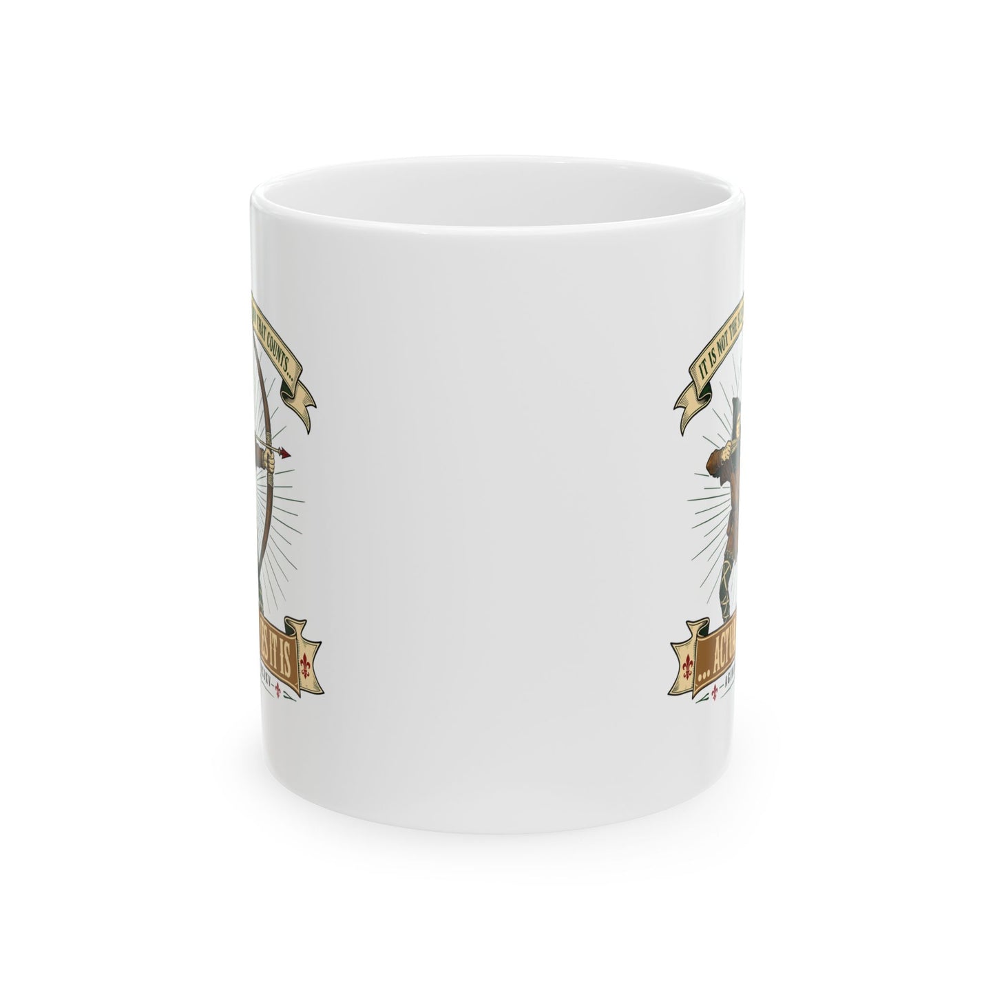 Size of the Bow Agincourt Ceramic Mug, (11oz, 15oz)