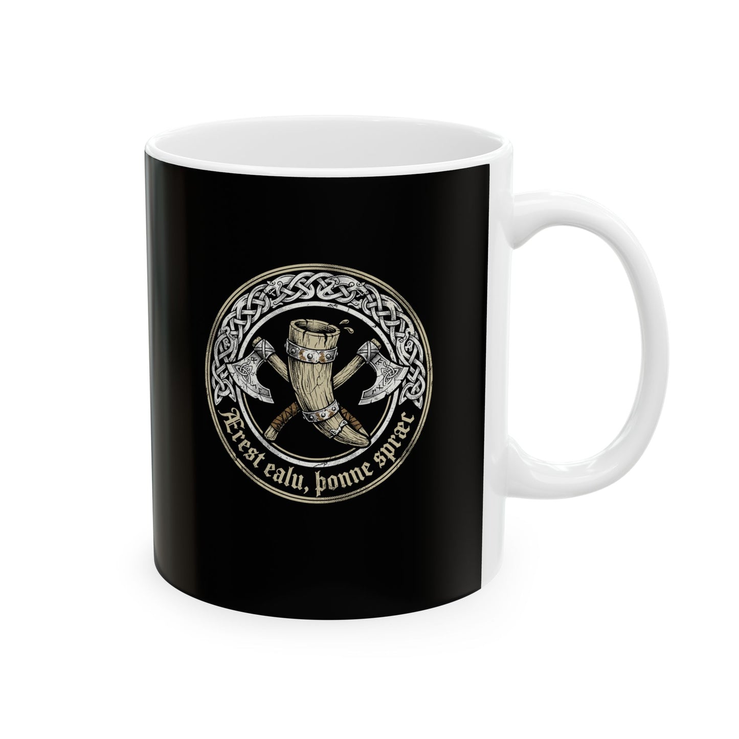 First Ale Then Speak Old English Ceramic Mug, (11oz, 15oz)