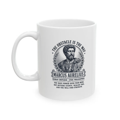 Aurelius Obstacle is the Way Ceramic Mug, (11oz, 15oz)