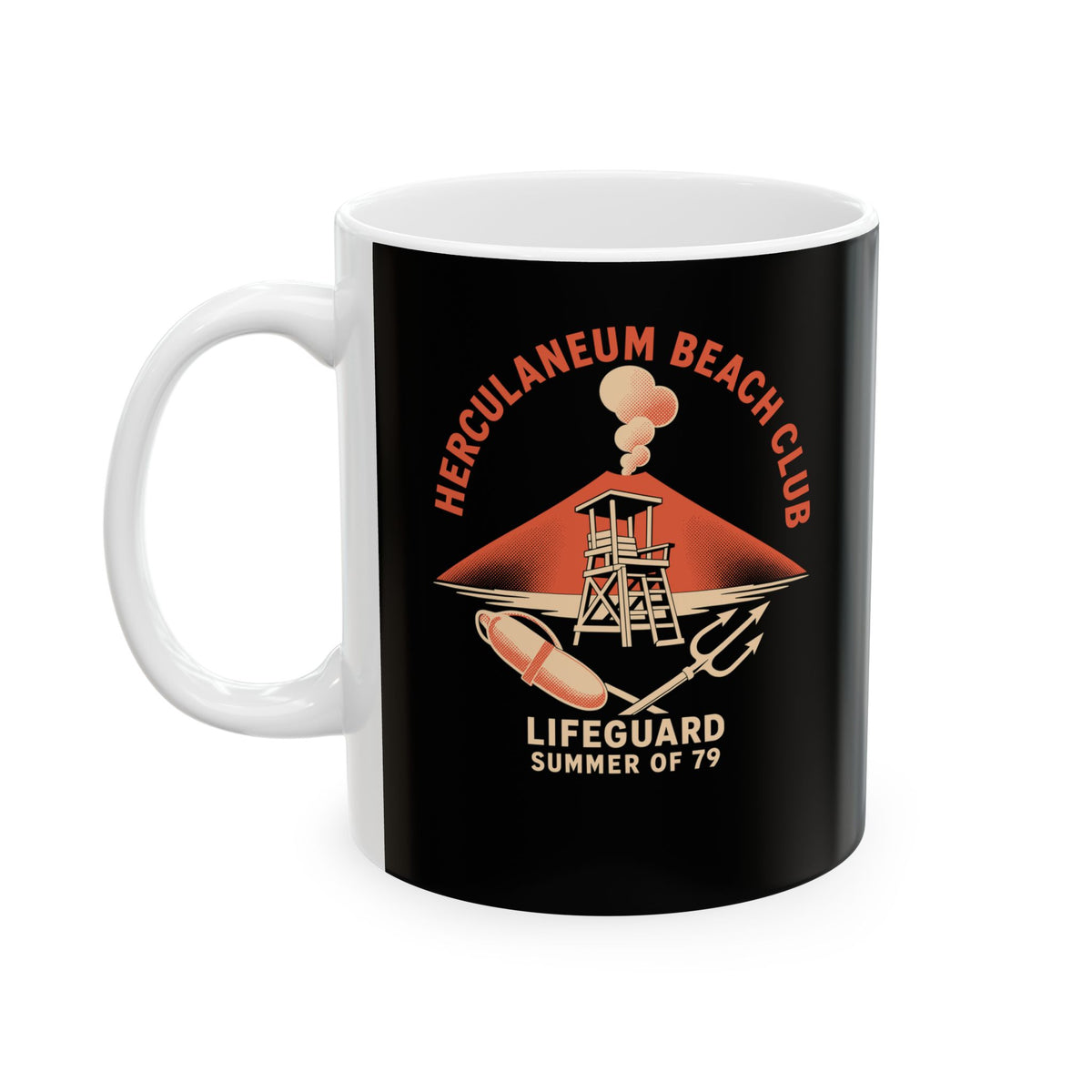 Herculaneum Beach Club Lifeguard Ceramic Mug, (11oz, 15oz)