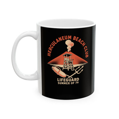 Herculaneum Beach Club Lifeguard Ceramic Mug, (11oz, 15oz)