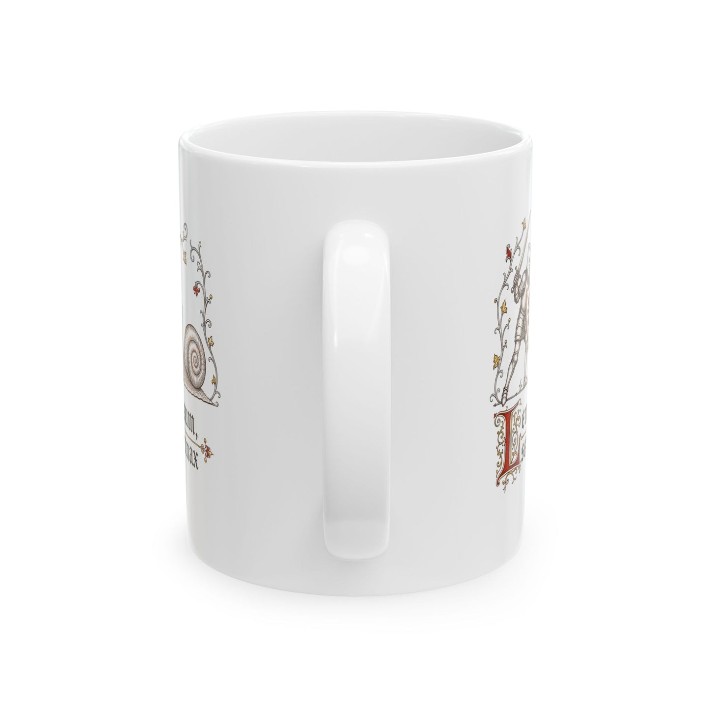 Knight vs Snail Marginalia Ceramic Mug, (11oz, 15oz)