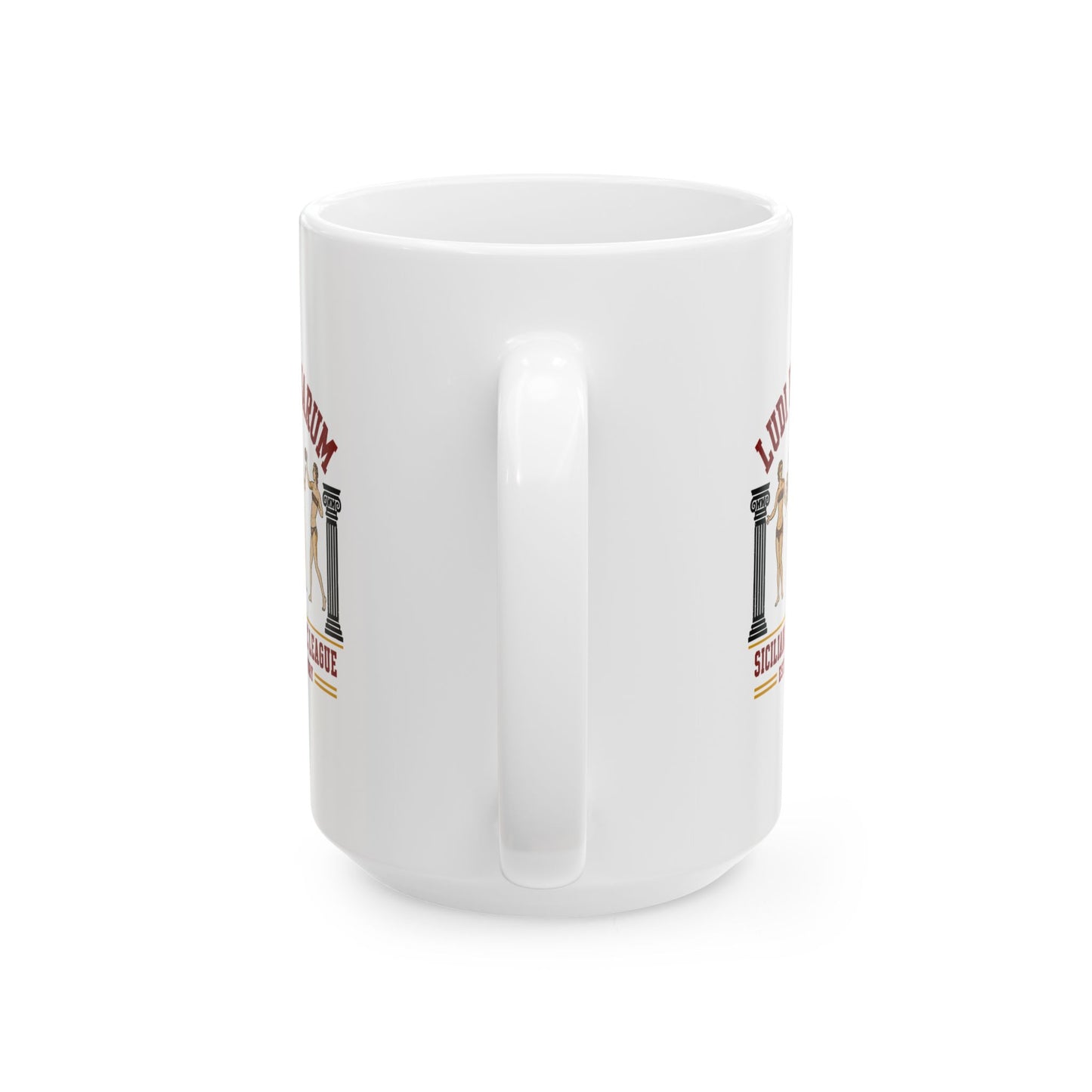 Bikini Women Mosaic Ludi Feminarum Ceramic Mug, (11oz, 15oz)