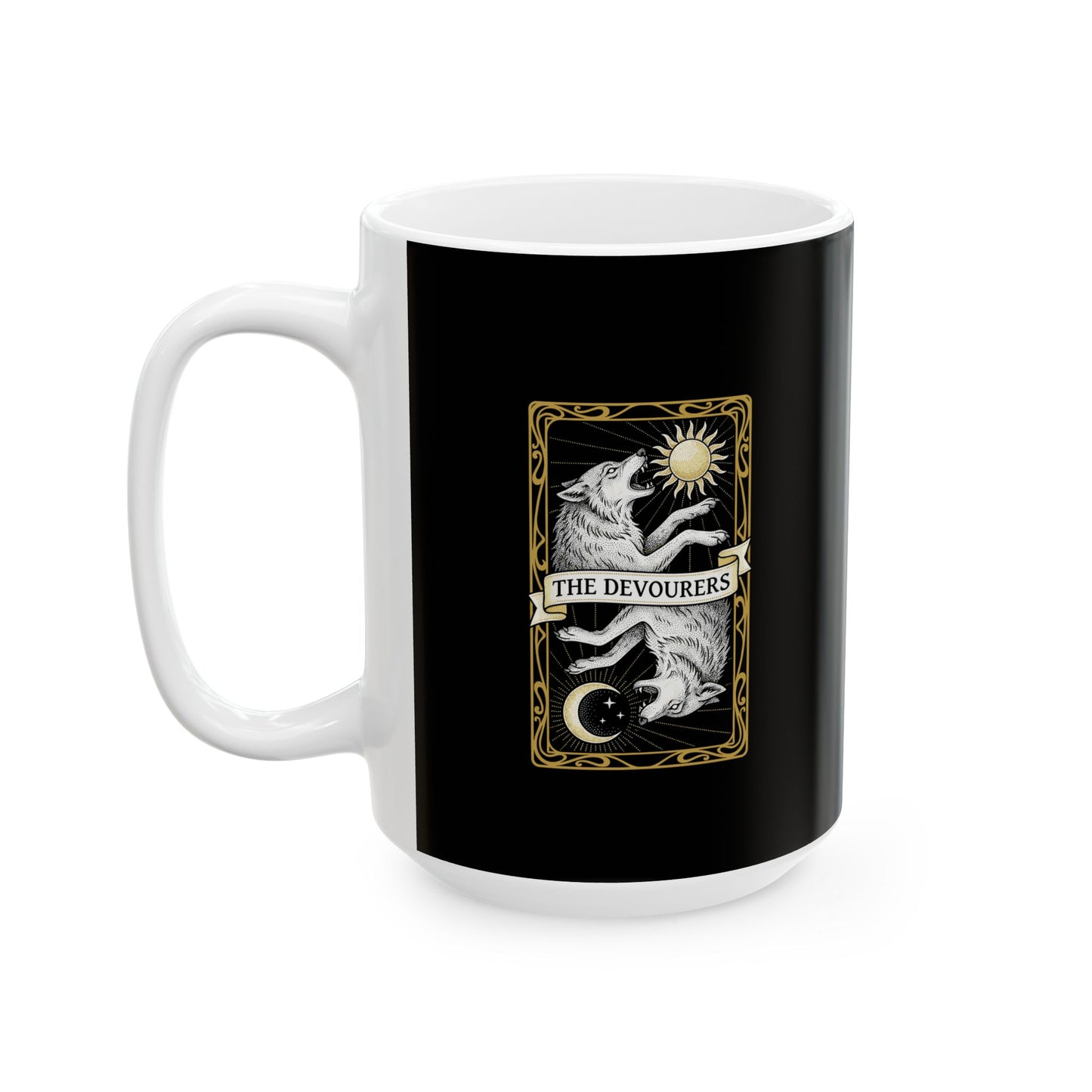 Sköll & Hati Tarot the Devourers Ceramic Mug, (11oz, 15oz)