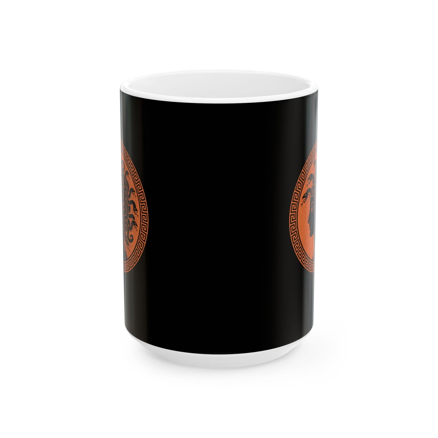 Medusa Ancient Pottery Style Ceramic Mug, (11oz, 15oz)