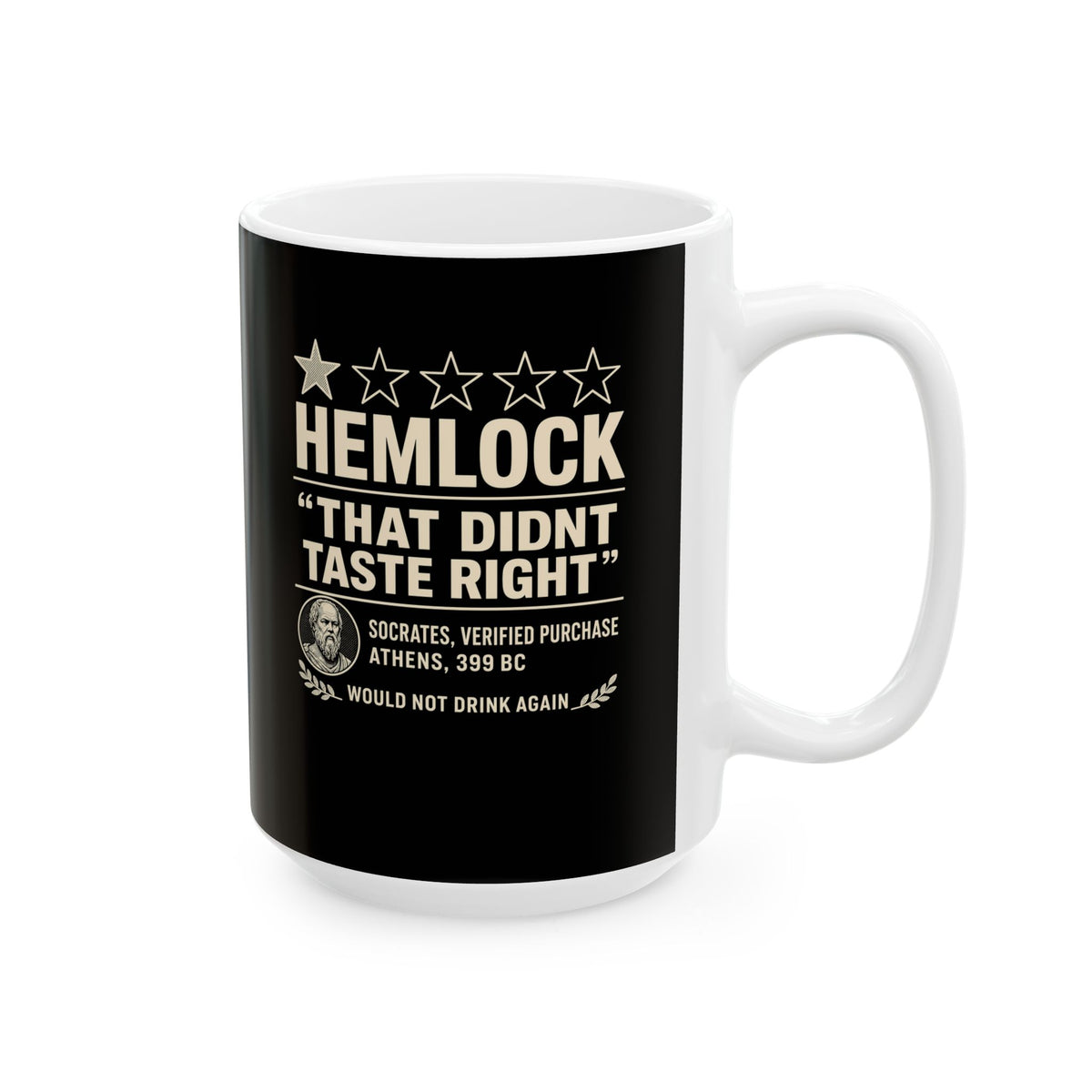Hemlock Review Socrates Ceramic Mug, (11oz, 15oz)