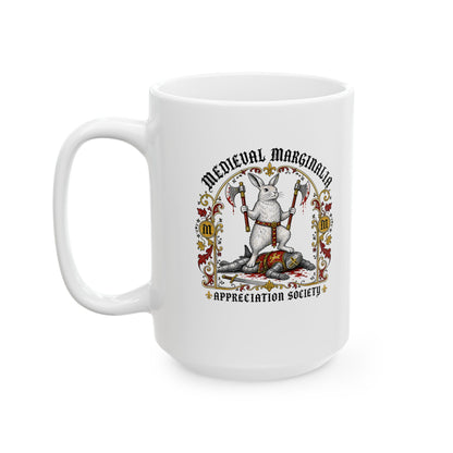 Medieval Marginalia Appreciation Society Rabbit Ceramic Mug, (11oz, 15oz)