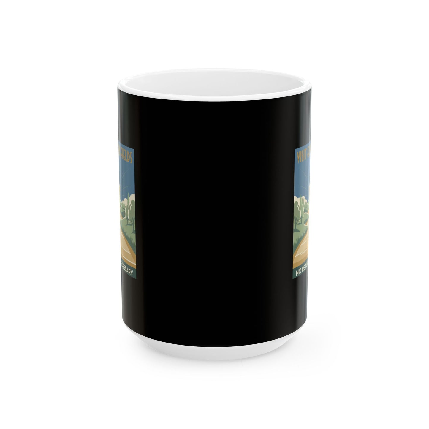 Visit Elysian Fields Retro Tourism Ceramic Mug, (11oz, 15oz)