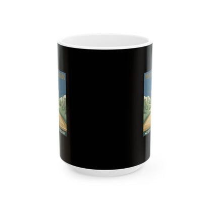 Visit Elysian Fields Retro Tourism Ceramic Mug, (11oz, 15oz)