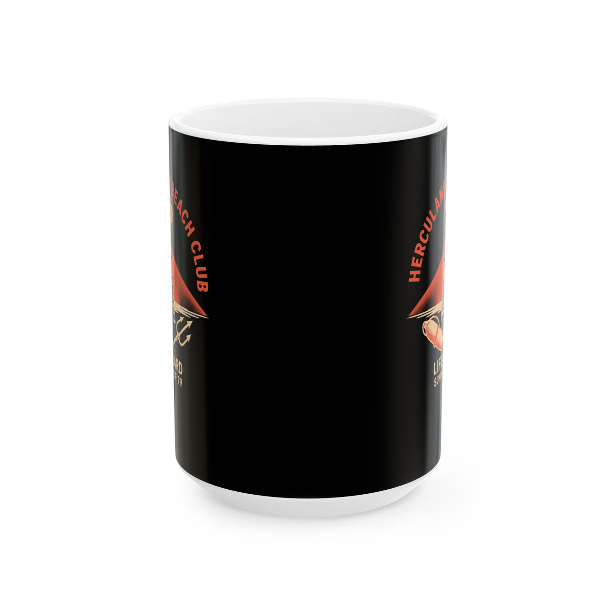 Herculaneum Beach Club Lifeguard Ceramic Mug, (11oz, 15oz)