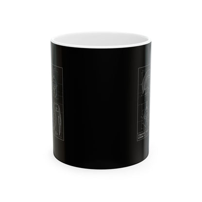 Athena Helmet Aegis Shield Schematic Ceramic Mug, (11oz, 15oz)