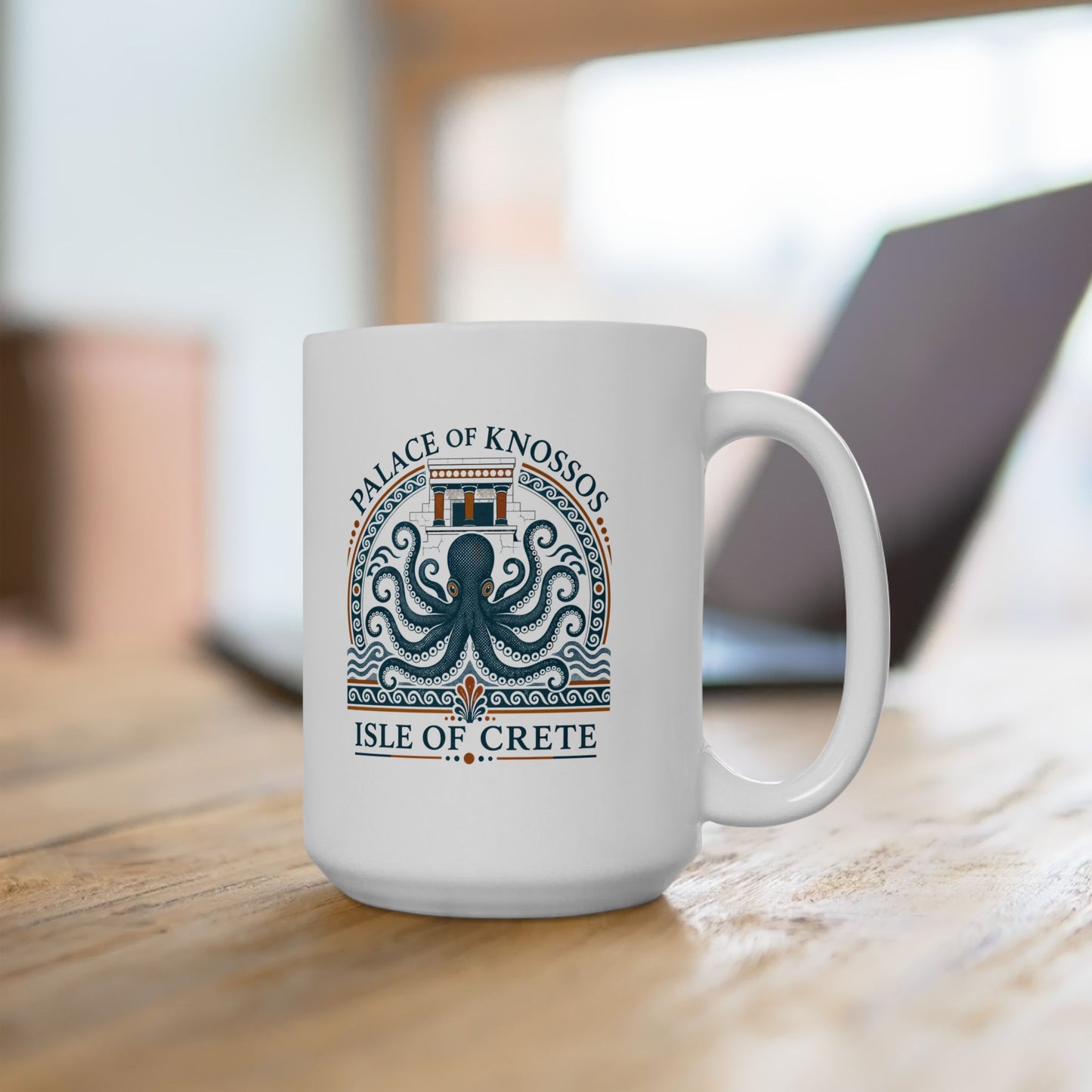 Palace of Knossos Octopus Ceramic Mug, (11oz, 15oz)