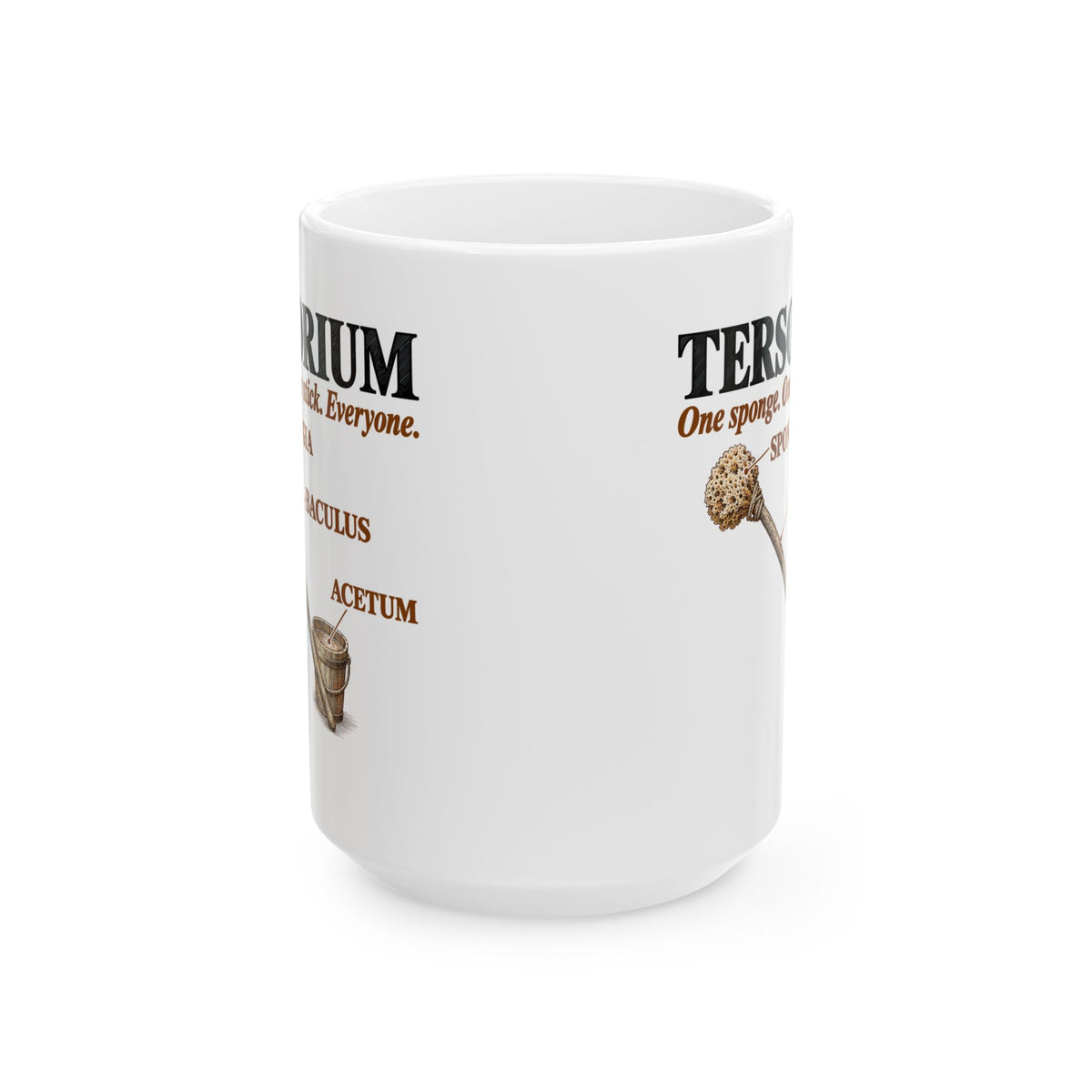 Latrine Sponge Tersorium Ceramic Mug, (11oz, 15oz)