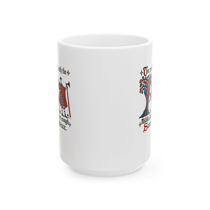 Medieval Manuscript Meme of Saxon Warriors Ceramic Mug, (11oz, 15oz)