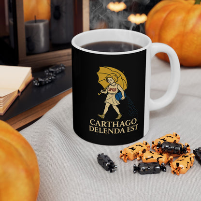 Carthago Delenda Est Morton's Girl Ceramic Mug, (11oz, 15oz)
