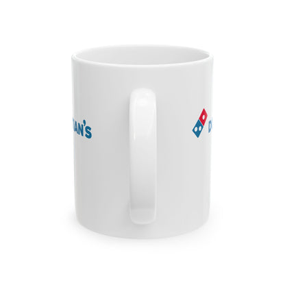 Domitian's Pizza Logo Ceramic Mug, (11oz, 15oz)