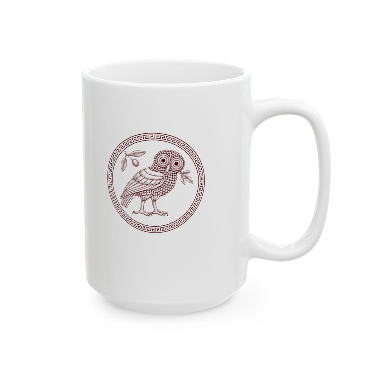 Ancient Athens Owl Wisdom Ceramic Mug, (11oz, 15oz)