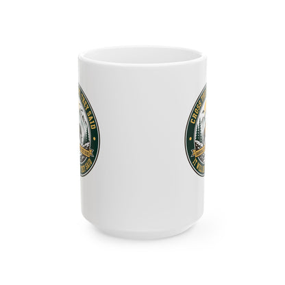 Badge Style Cross the Alps They Said Elephant Ceramic Mug, (11oz, 15oz)