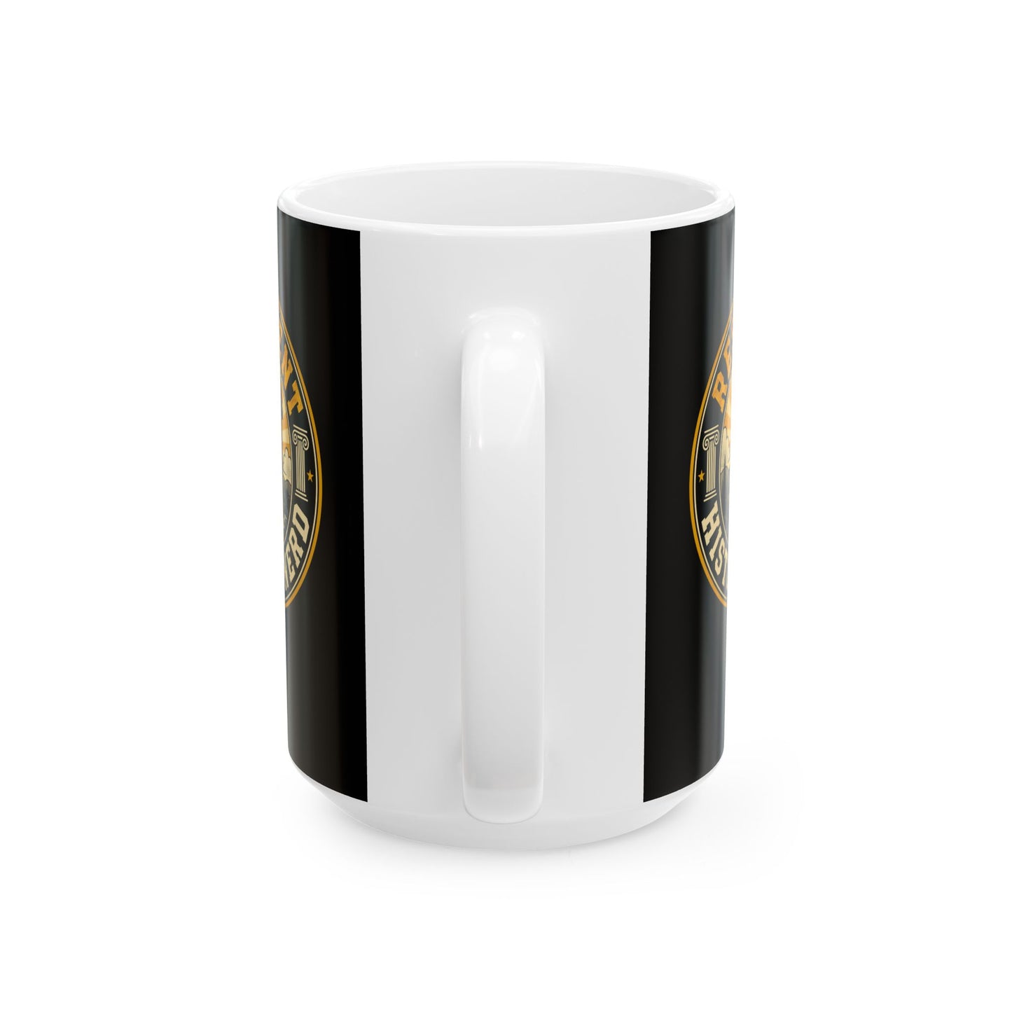 Resident History Nerd Badge Style Ceramic Mug, (11oz, 15oz)