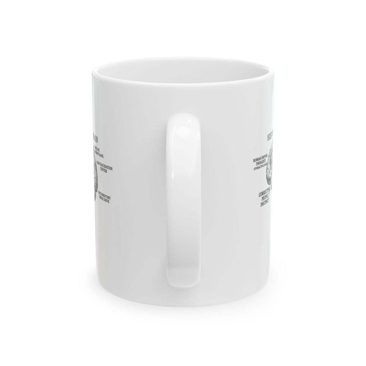 History Buff Brain Ceramic Mug, (11oz, 15oz)