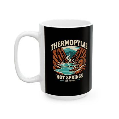 Thermopylae Hot Springs Badge Ceramic Mug, (11oz, 15oz)