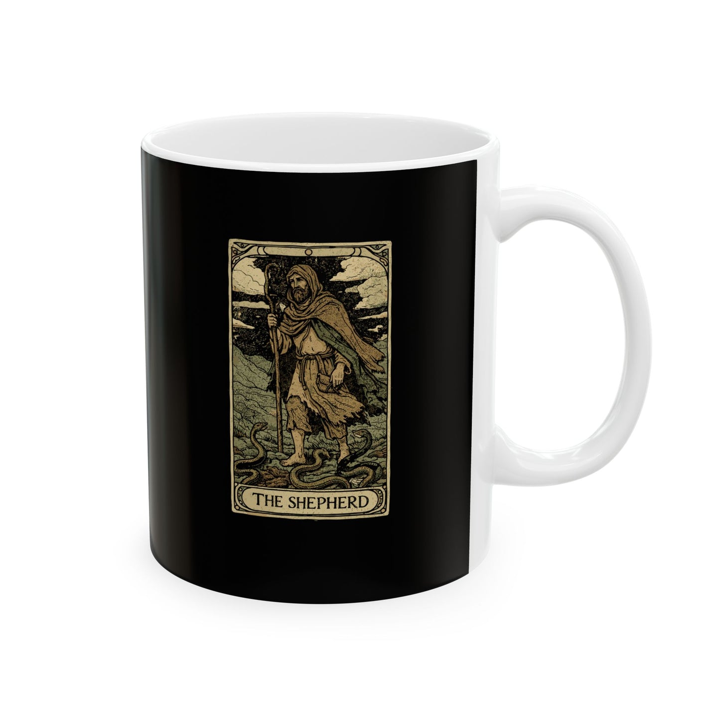 Saint Patrick Shepherd Tarot  Ceramic Mug, (11oz, 15oz)