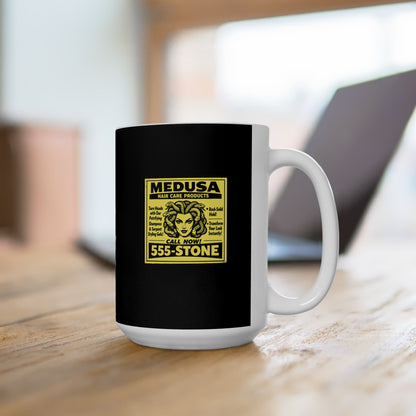 Medusa Hair Care Products Vintage Ad Style Ceramic Mug, (11oz, 15oz)