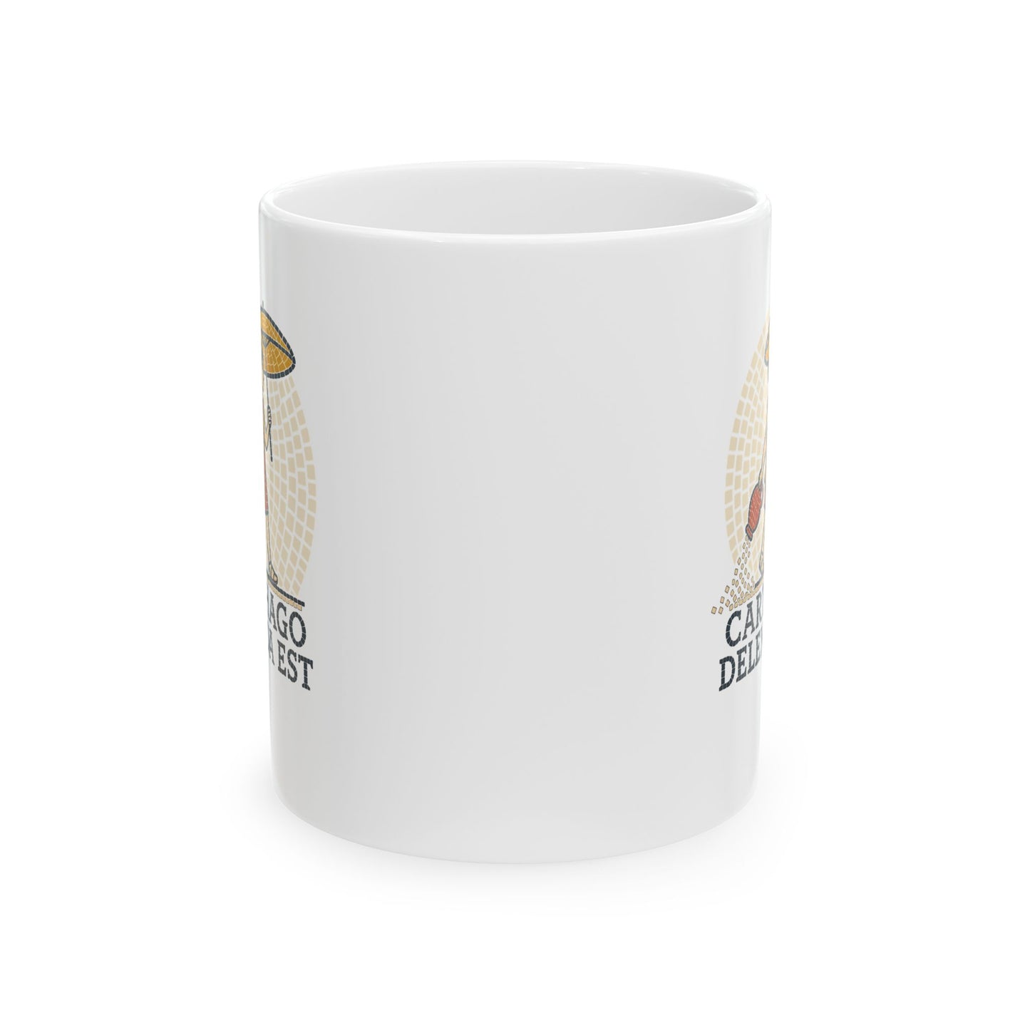 Carthago Delenda Est Mosaic Ceramic Mug, (11oz, 15oz)