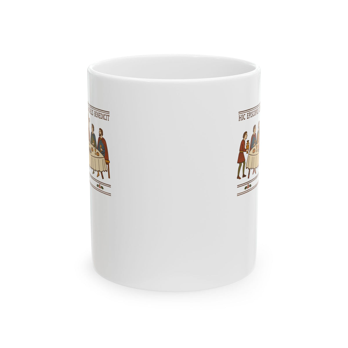 Bayeux Christmas Dinner Ceramic Mug, (11oz, 15oz)